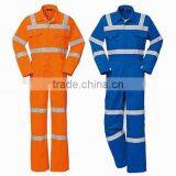 Custom Hi Vis Orange Durable Construction Worker Uniform Reflective Safety Coverall thumbnail-5