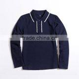 2017 Spring Selling Student Girls' Long Sleeve T-shirt, British Solid Color College Long Sleeve T-shirt thumbnail-3