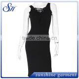 2017 Women Sexy Black Long Tights Dress thumbnail-2