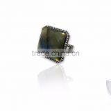 Labrodorite Brown Sterling Silver Gemstone Ring thumbnail-1