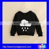 2016 New Style Black Baby Pullover Sweatshirt Printed Crew Neck Kids Hoodies on Wholesale thumbnail-1