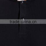 Men Short Sleeve Black Band Collar Plain Polo Shirt Cusom Design thumbnail-2