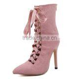 Zm11651a 2017 New Arrivals Fashion High Heel Boots for Women Bandage Shoes thumbnail-2