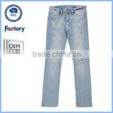 Custom New Fashion Girls Scratch Jeans thumbnail-1