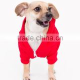 Fleece dog zip hoodie pet clothes dog wholesale dog clothes