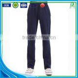 Navy Blue White Custom Plain Breathable Cotton Sports Pants Wholesale thumbnail-1