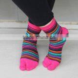 Cheap Toe Socks,split Toe Socks,Flip Flop Pink Stripes One Toe Socks thumbnail-5