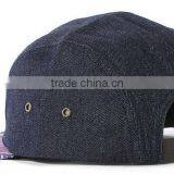 Leather Patch Make Custom Jean 5 Panel Strap Back Hat thumbnail-3