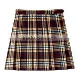 China Wholesales Skirts Short Plain Checked Girl School Uniform Skirt thumbnail-2