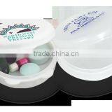 USA Made Round-The-Clock Pill Box - Has an Inside Diameter Equal to the Size of a Silver Dollar; Easy to Hold and Easy to Pocket thumbnail-1