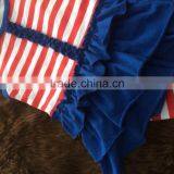 2015 New Baby Girls Ruffle Capri Dress Set July 4th Outfits With Matching Necklace and Bow thumbnail-3