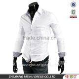 Men's Stylish Contrast Color Slim Fit Oxofrd Formal Shirt thumbnail-1