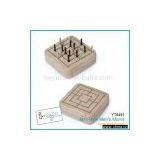 Mini Nine Men's Morris ( Wooden Game, Wooden Chess, Travel Game ) thumbnail-1