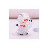 4mm Rondell Crystal Beaded Dog 3d Diy Animal Charm thumbnail-3