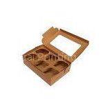 Six Holes Cupcake Box , Plastic Window Eco-friendly Kraft Paper Food Box
