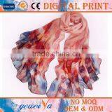 Fashion Digital Printed Silk Shawls thumbnail-1