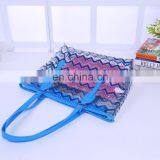 Large Fashion Stripe Zippered Top PVC Women Designers Bags thumbnail-2