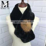 2016 Latest Design Woman Accessories Scarf / New Fashion Real Rabbit Fur Scarf / Ladies Lucury Scarf