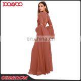 Fashion Smart Women Fashion Hollow Out Casual Long Dress Ladies Long Sleeve Maxi Dress thumbnail-4