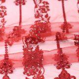 3D Floral Polyester Embroidered Lace Fabric For Apparel Home Decorating thumbnail-3