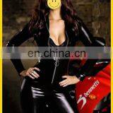 XL XXL Plus Size Black catsuit Sexy Racing Club Wear latex Catsuits Costumes Lingerie For Women