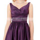 Grace Karin Sleeveless V-Neck Satin Purple Color Homecoming Dress Short Prom Party Dress 8 Size US 2~16 GK000126-2 thumbnail-4
