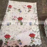 Multicolor Sequin Rhinestone Beaded Embroidery Milk Silk Polyester Fabric