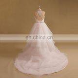 New Arrival Eleagnt V Neck Beaded Straps & Betl Puff Wedding Gown Ruffle Organza thumbnail-4