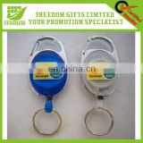 Unique Design Cable Pull Reel Key Chain With Customized Logo Printed