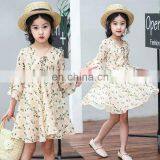 Teens Girls Fashion Floral Long Sleeve Dress Summer 2020 Kids Baby Cute Casual Princess A-line Chiffon Dresses thumbnail-6