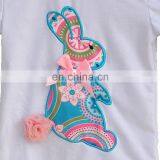 EASTER Day Spring Fall Winter Girls Boutique Outfits White Ruffle Sleeved Tshirt Top 2pc Set thumbnail-4