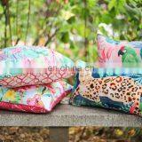 Decorative Double Sides Blue Floral Flowers Printed Outdoor Cushions for Garden thumbnail-7