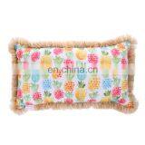 Watercolor Fruit Pineapple Decorative Pillow Cases Spun-Spun Square Cushion Covers for Home Sofa Couch thumbnail-2