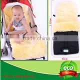 Hot Sale 100% Cotton sheepskin baby winter sleeping bag/footmuff for sale