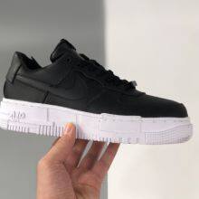 Nike Wmns Air Force 1 Pixel QS LowParticle Beige Shoes in Black/White thumbnail-1