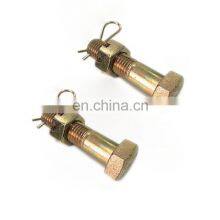 Zinc Galvanizing Hex Bolts With Hole for Cotter R Clip Pin End