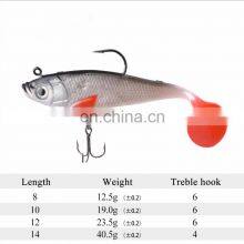 8cm 10cm 12cm 14cm Fishing Lure Plastic Soft Lure With Lead Jig Hook and Treble Hook thumbnail-5
