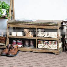 Storage Bench Entryway Shoe Rack Organizer Shelf Seating Furniture Space Saver