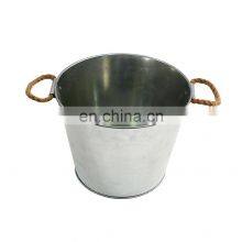 High Quality Stainless Steel Inflatable Hammered Table Beer Rattan Double Wall Tin Wine Ice Bucket thumbnail-3