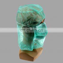 Disposable Astronaut Cap With 2 Ply Face Cover for Food Industry thumbnail-2