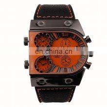 Oulm 9315 Quartz Sports Men Leather Strap Fashion Male Wristwatch Cool Relojioes Military Watch