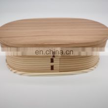 High quality Amazon hot sale polyurethane coated wooden bento box salad lunch box