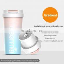 Xiaomi Double Lid Juice Cup Juicer Wireless Mini Juice Cup Cutting Blender Portable USB Juicer thumbnail-2