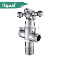 Rapsel 3-way Double Outlet Brass Chrome Plated 90 Degree Angle Valve