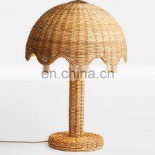 Unique High Quality Wicker and Rattan Table Lamp Design Pair of Night Lamps Best Price Vietnam Manufacturer thumbnail-2
