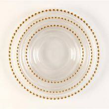 Фабричная оптовая продажа прозрачных стеклянных подложек для тарелок диаметром 13