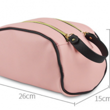 Double Zipper Cosmetic Bag Daily Use Custom Pu Cosmetic Bag thumbnail-3
