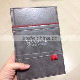 Customer order design notebook with silver logo