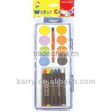 Hot Items Non Toxic Water Color Cake Sheet Solid With Crayon and Paint Brush