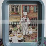 Decorative plate Dessert plate Tin plate wrought iron snack plate wall act the role of rural idyll compote of Scotland